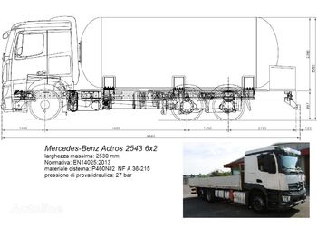 Грузовик-цистерна для транспортировки газа MERCEDES-BENZ Actros 25.43: фото 1