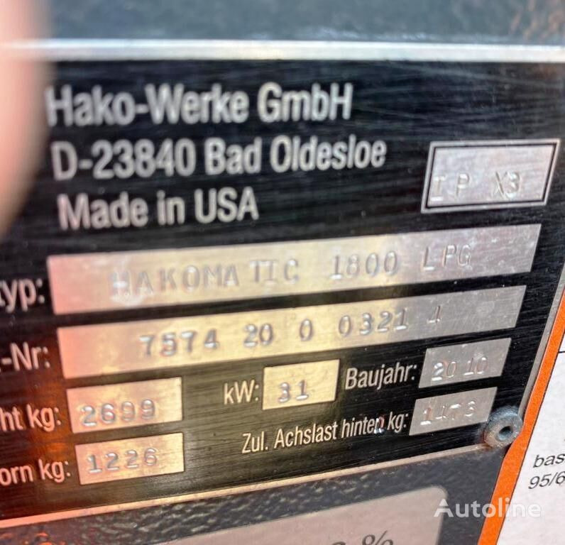 Промышленная подметальная машина Hako HAKOMA 1800: фото 9