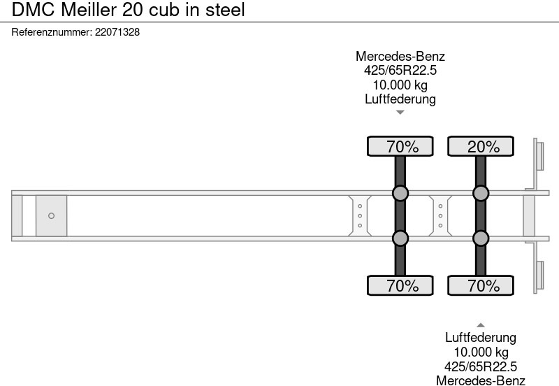 Самосвальный полуприцеп DMC Meiller 20 cub in steel: фото 9