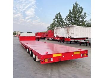 Новый Низкорамный полуприцеп New 13 meter 3 axles flat lowbed gooseneck semi trailer: фото 5