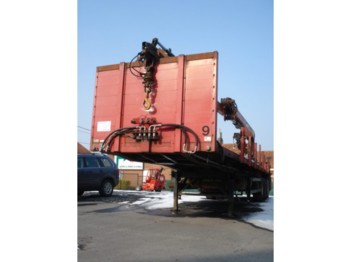 AUGUST SCHMIDT flat bed crane trailer - Полуприцеп бортовой/ Платформа