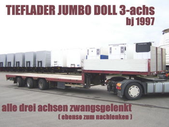 Doll TIEFLADER JUMBO 3achs ZWANGSGELENKT schwanenhals - Полуприцеп бортовой/ Платформа