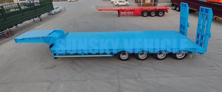 Новый Низкорамный полуприцеп для транспортировки тяжёлой техники SUNSKY 3-Axle 30Ton lowbed semi-trailer: фото 6