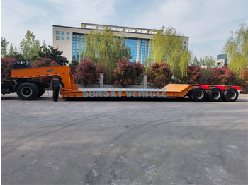 Новый Низкорамный полуприцеп для транспортировки тяжёлой техники SUNSKY 3 Axle 70 Tons detachable gooseneck lowbed trailer: фото 4