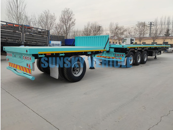Новый Полуприцеп бортовой/ Платформа для транспортировки сыпучих материалов SUNSKY 40FT Flatbed Trailer: фото 3