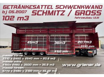 Полуприцеп для перевозки напитков Schmitz Cargobull JUMBO /GETRÄNKE SCHWENKWAND BPW 102 M3 !!!!!!!!!: фото 1