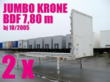 Krone WECHSELBRÜCKE PLATEAU JUMBO 7,80 2 x - Прицеп бортовой/ Платформа