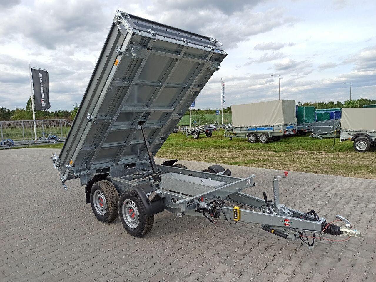 Новый Самосвальный прицеп Stema SHDK 35-30-18.2 kiper tipper dump trailer wywrotka 300 x 180 cm: фото 10