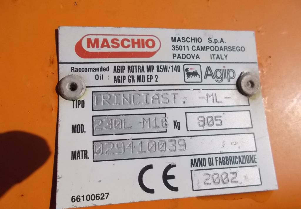 Косилка-измельчитель/ Мульчер Maschio 230L M16 Brakpudser: фото 6