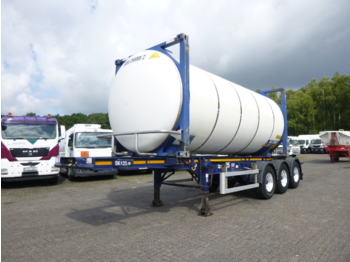 Танк-контейнер, Полуприцеп для транспортировки пищевых продуктов Dennison 3-axle container trailer + beer tank container 20 ft / 25.2 m3: фото 1
