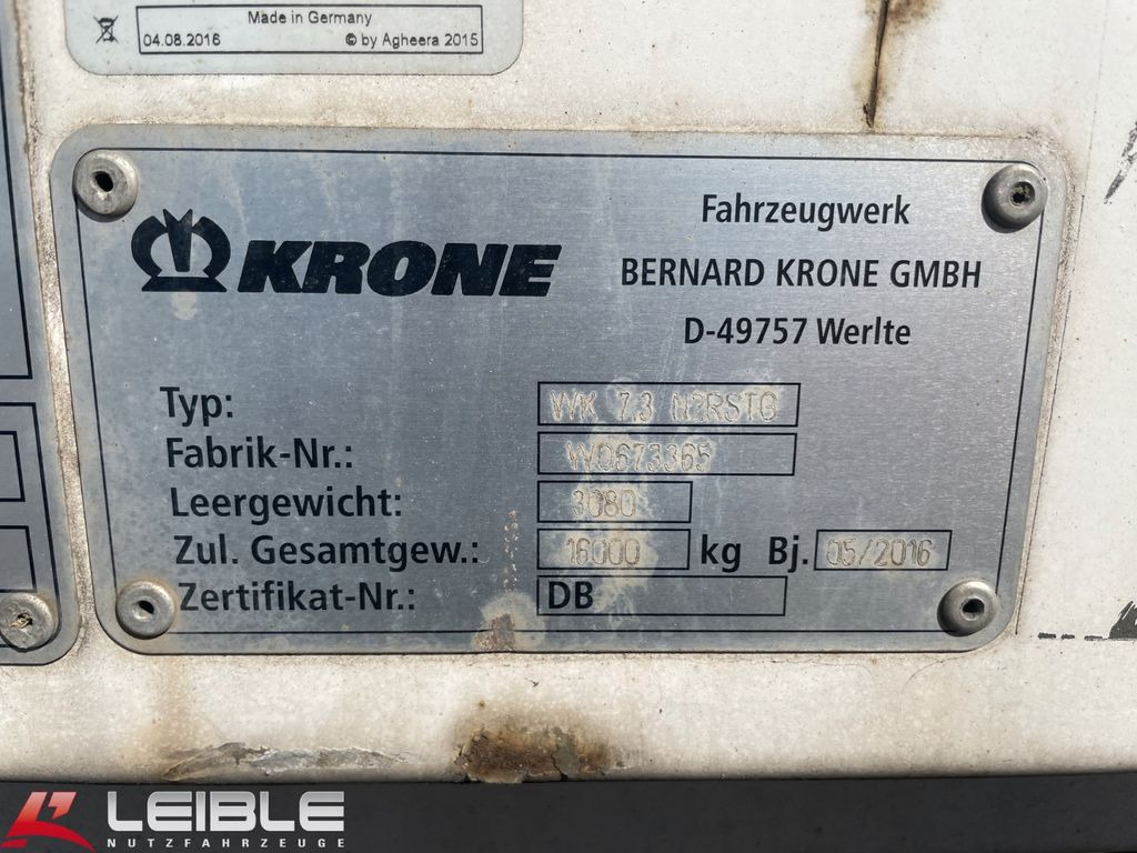 Сменный кузов - фургон Krone WK 7.3 BDF Koffer*Lochwände*46m³: фото 9