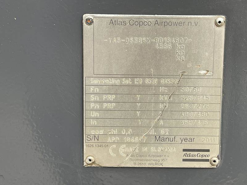 Электрогенератор Atlas-Copco QAS 325: фото 13