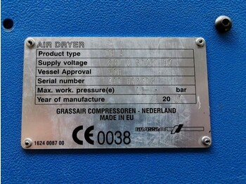 Воздушный компрессор Grassair DB 3 16 bar absorptie luchtdroger: фото 2