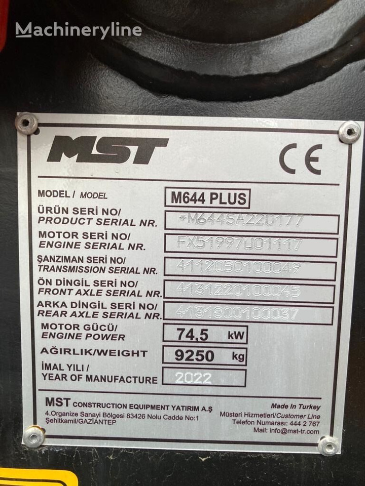 Новый Экскаватор-погрузчик MST M644 Plus: фото 22