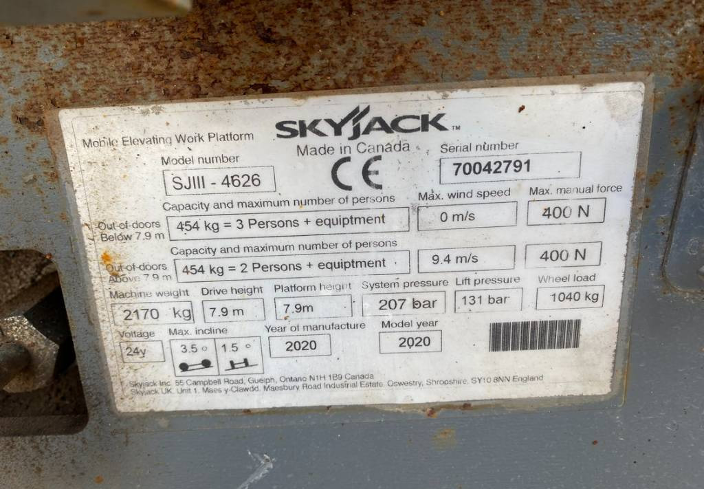 Ножничный подъемник SkyJack SJIII-4626 Electric 4626 Scissor Work Lift 990cm: фото 10