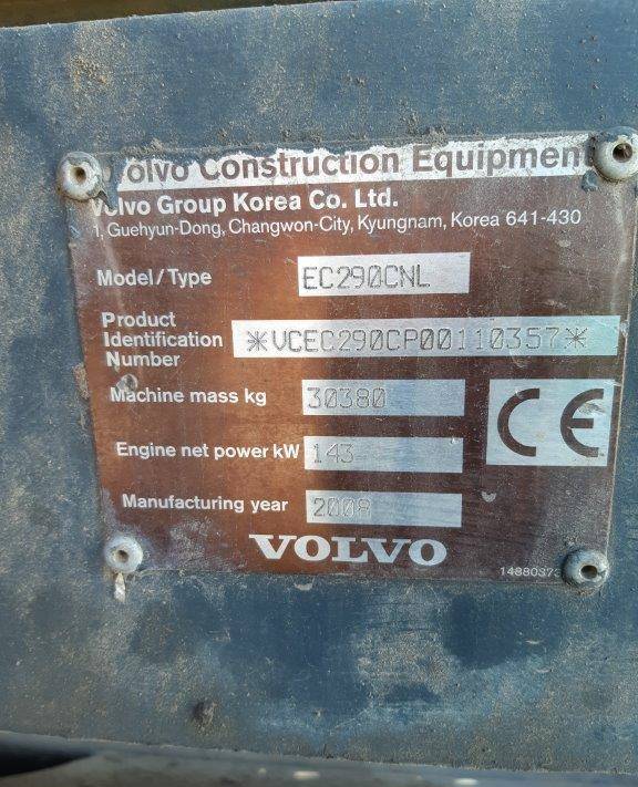 Гусеничный экскаватор Volvo EC 290 C N L: фото 5