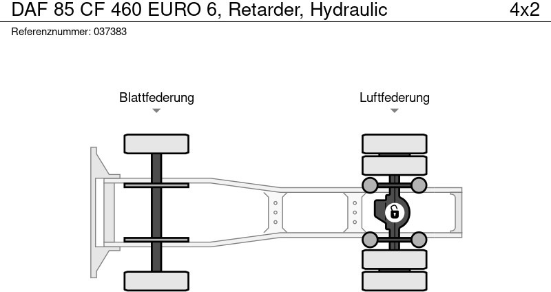 Тягач DAF 85 CF 460 EURO 6, Retarder, Hydraulic: фото 10