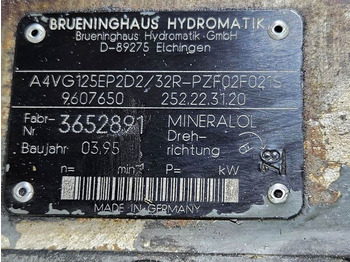 Гидравлика для Строительной техники Brueninghaus Hydromatik A4VG125EP2D2/32R-Drive pump/Fahrpumpe/Rijpomp: фото 5