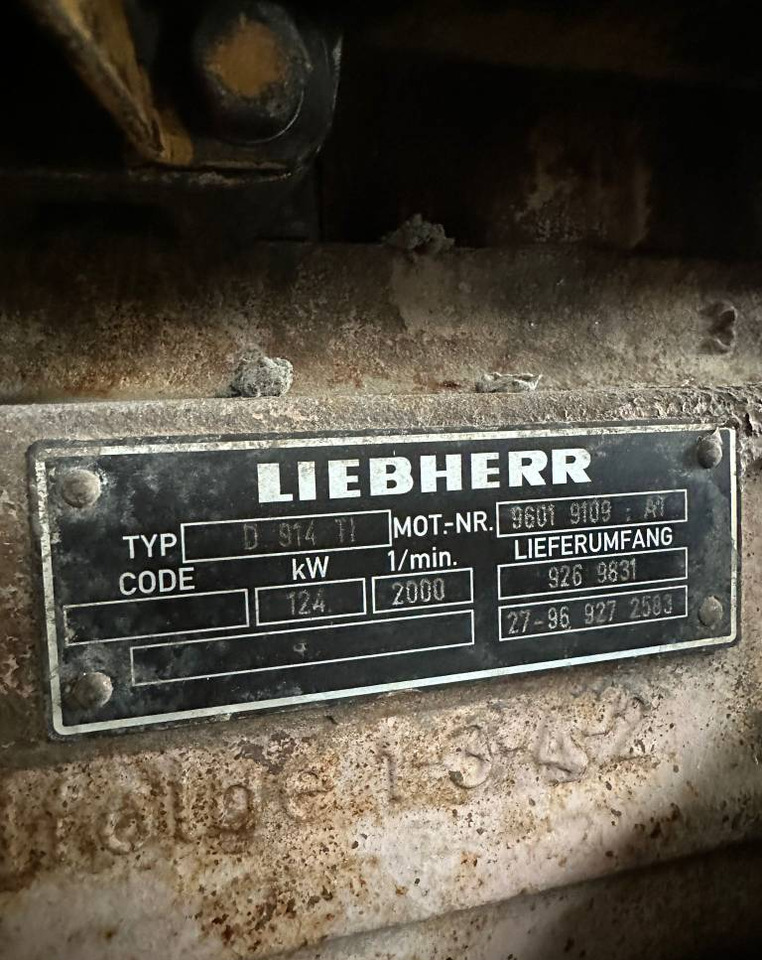 Двигатель для Строительной техники Liebherr D 914 T1 ENGINE: фото 2