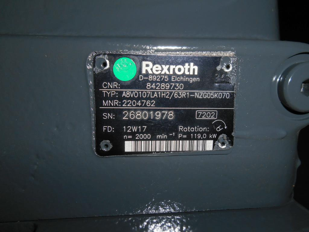 Гидравлический насос для Строительной техники Rexroth A8VO107LA1H2/63R1-NZG05K070 -: фото 5