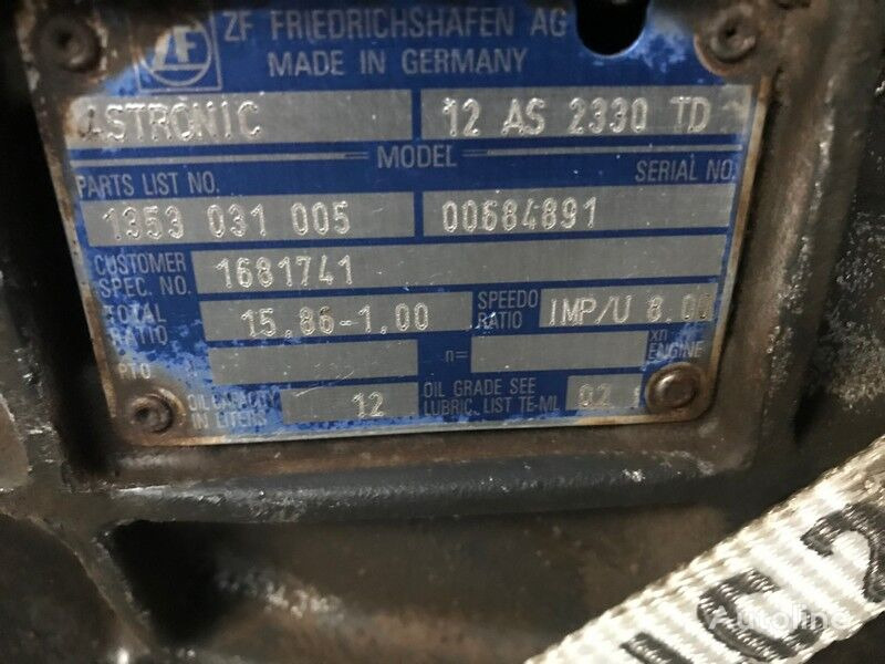 Коробка передач для Грузовиков ZF 12 AS 2330 TD R=15,86-1,00: фото 3
