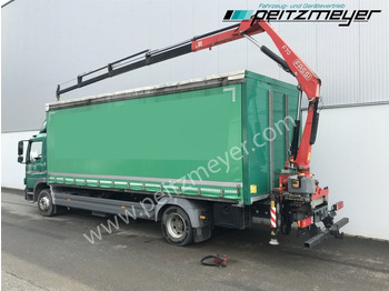 Тентованный грузовик, Автоманипулятор MERCEDES-BENZ Atego 1224 L Pritsche m. Heckkran Funk 4 x hydraulisch: фото 3