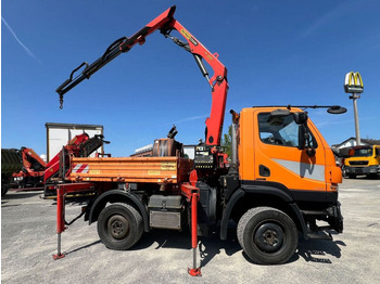 Самосвал, Автоманипулятор Mercedes-Benz Unimog U20 2-Achs Allradkipper Kran Palfinger Kr: фото 3
