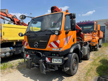 Самосвал, Автоманипулятор Mercedes-Benz Unimog U20 2-Achs Allradkipper Kran Palfinger Kr: фото 5