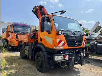 Самосвал, Автоманипулятор Mercedes-Benz Unimog U20 2-Achs Allradkipper Kran Palfinger Kr: фото 2