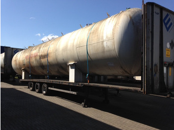 Полуприцеп бортовой/ Платформа Open flatbed trailer Van Hool 3B2011 Used tank 70m3 aboveground - Gas, Gaz, LPG, GPL, Propane, Butane tank ID 1.130: фото 2