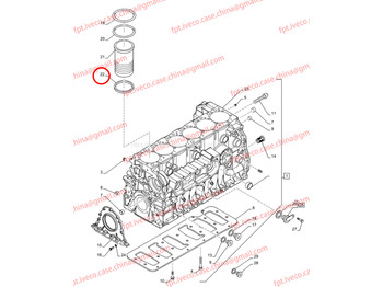 Поршень/ Кольцо/ Втулка для Грузовиков FPT IVECO CASE Cursor9 F2CFE614A*B041/F2CGE614F*V004 5802431166 CYLINDER LINER WASHER0.08mm/0.1mm/0.12mm/0.14mm/504128648 504128649 504128650 504128651: фото 2