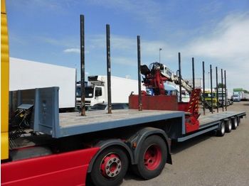 Низкорамный полуприцеп для транспортировки тяжёлой техники Orthaus Semi met roller kraan Kennis 16000 holz hout woo: фото 1