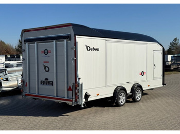 Новый Прицеп-автовоз DEBON Debon C2000 - zamknięta przyczepa do przewozu aut, 550 x 215 cm, 3500kg, felgi ALU, wciągarka elektryczna: фото 4