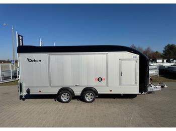 Новый Прицеп-автовоз DEBON Debon C2000 - zamknięta przyczepa do przewozu aut, 550 x 215 cm, 3500kg, felgi ALU, wciągarka elektryczna: фото 3