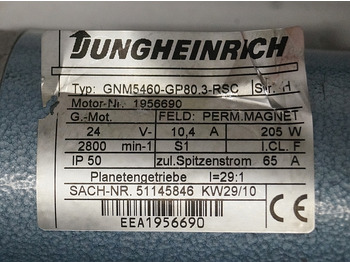 Электрическая система для Погрузочно-разгрузочной техники Jungheinrich 51145846 | Steeringmotor 24V type GNM5460 GP80,3 RSC Steering senso: фото 2