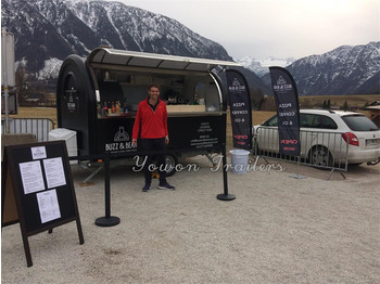 Новый Торговый прицеп для транспортировки пищевых продуктов YOWON small fiberglass food vending trailer hot dog cart for Europe: фото 2