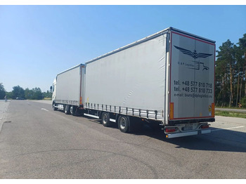 Тентованный грузовик DAF XF 480 SUPER SPACE CAB / ZESTAW TANDEM PRZEJAZDOWY 120 M3 / SSC / ACC /EURO 6: фото 3