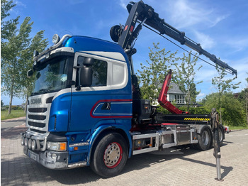 Грузовик-контейнеровоз/ Сменный кузов, Автоманипулятор Scania R480 with hiab hookloader and hiab 262 EP5 with remote crane 2019: фото 5