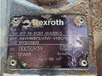 Гидравлика для Строительной техники Komatsu WA200-5-Rexroth A6VM80EP2/63W-Drive motor/Rijmotor: фото 5