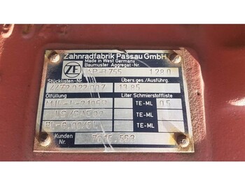 Ось и запчасти для Строительной техники ZF AP-B755 - Axle/Achse/As: фото 4