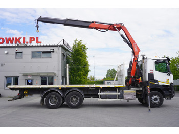 Грузовик бортовой/ Платформа, Автоманипулятор RENAULT K380 6x4 / FASSI F175 crane 7.85 t / 120 thousand km!: фото 5