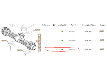 Передняя ось CASE