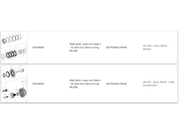 Ось и запчасти CASE