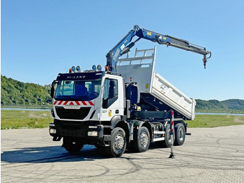 Самосвал, Автоманипулятор Iveco TRAKKER 450 * FASSI F215A.0.22 + FUNK / 8x4 *TOP: фото 2