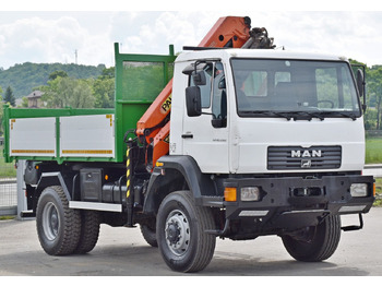 Самосвал, Автоманипулятор MAN LE 18.280 Kipper 3,70 m + PK 9501 /4x4: фото 3