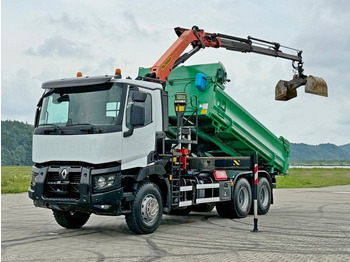 Самосвал, Автоманипулятор Renault C 430 *KIPPER 5,10 m + PK 16001 - K B* 6x4: фото 2