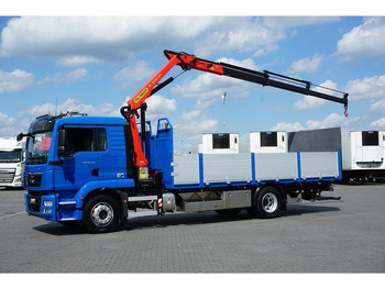 Грузовик бортовой/ Платформа, Автоманипулятор MAN TGM 18.290 / SKRZYNIOWY + HDS + WINDA / PALFINGER PK 12002 /: фото 3