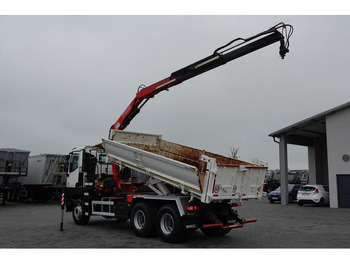 Самосвал, Автоманипулятор Renault C 380 / 6x4 / WYWROTKA 3 STRONNA  + HDS FASSI F135 / HYDROBURTA: фото 3