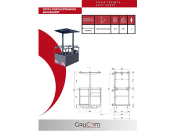 Новый Навесное оборудование для Кранов-манипуляторов Suspended iron man basket for tower cranes CPTT-2H-F: фото 2
