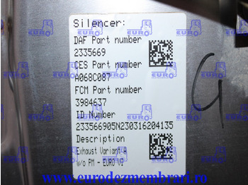 Катализатор для Грузовиков TOBA ESAPAMENT CATALIZATOR DAF XF XG EURO 6 2335669, 2327462, 2398002: фото 5